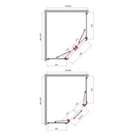 Душевой уголок BelBagno UNO-195-PH-2-100/80-C-Cr — 3