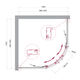 Душевой уголок BelBagno UNO-195-R-2-100-CH-CR