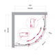 Душевой уголок BelBagno UNO-195-R-2-80-P-Cr