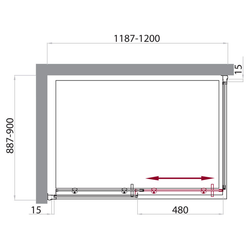 Душевой уголок BelBagno UNO-AH-1-120/90-C-Cr