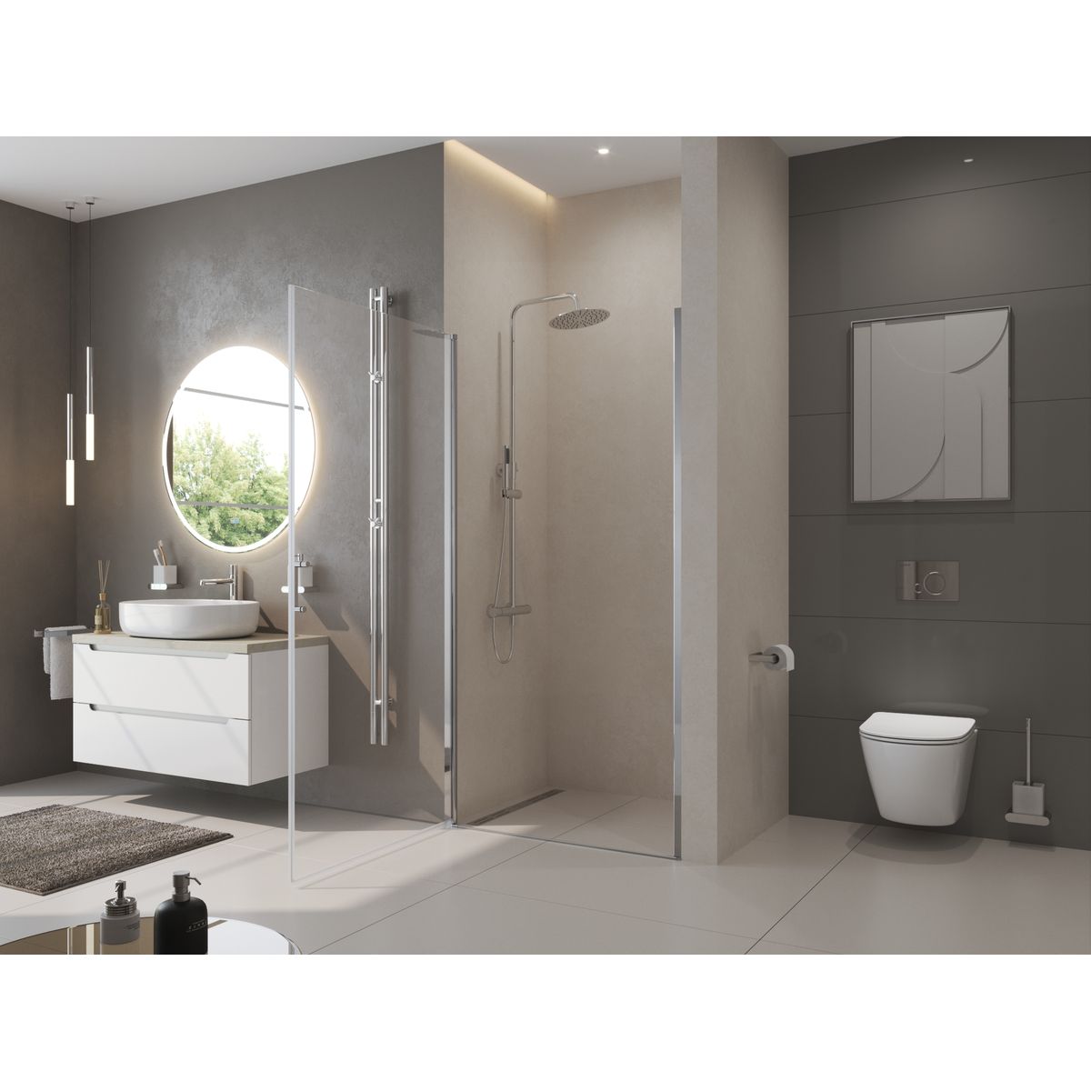 Душевая дверь BelBagno UNO-B-1-75-C-Cr