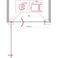 Душевая дверь BelBagno UNO-B-1-80-C-Cr — 3