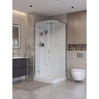 Душевая кабина BelBagno UNO-CAB-A-1-90-C-Cr-Bi-TOP-L левая — 2