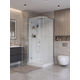 Душевая кабина BelBagno UNO-CAB-A-1-90-C-Cr-Bi-TOP-L, левая