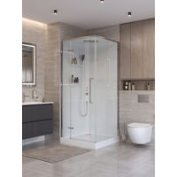 Душевая кабина BelBagno UNO-CAB-A-1-90-C-Cr-Bi-TOP-L левая — 1