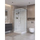 Душевая кабина BelBagno UNO-CAB-A-1-90-C-Cr-Bi-TOP-L, левая