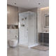 Душевая кабина BelBagno UNO-CAB-A-1-90-C-Cr-Bi-TOP-R, правая