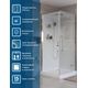 Душевая кабина BelBagno UNO-CAB-A-1-90-C-Cr-Bi-TOP-R, правая