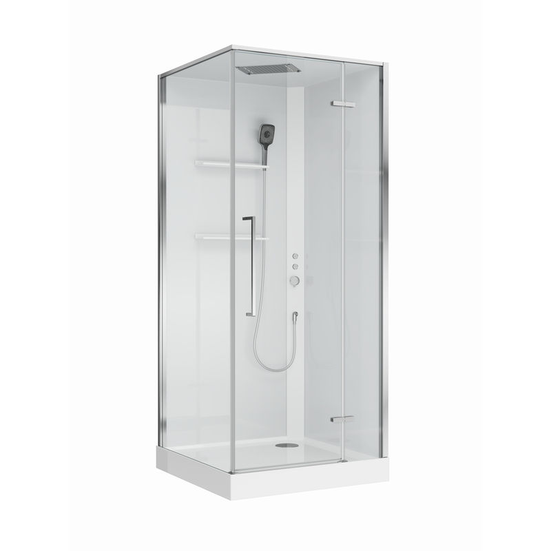 Душевая кабина BelBagno UNO-CAB-A-1-90-C-Cr-Bi-TOP-R правая