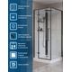 Душевая кабина BelBagno UNO-CAB-A-1-90-C-NERO-Bi-TOP-L, левая