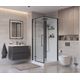 Душевая кабина BelBagno UNO-CAB-A-1-90-C-NERO-Bi-TOP-L, левая