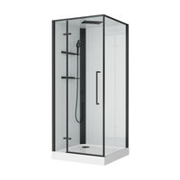 Душевая кабина BelBagno UNO-CAB-A-1-90-C-NERO-Bi-TOP-L левая — 5