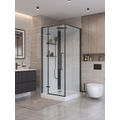 Душевая кабина BelBagno UNO-CAB-A-1-90-C-NERO-Bi-TOP-L, левая