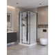 Душевая кабина BelBagno UNO-CAB-A-1-90-C-NERO-Bi-TOP-L, левая
