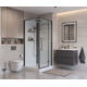 Душевая кабина BelBagno UNO-CAB-A-1-90-C-NERO-Bi-TOP-R, правая