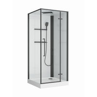 Душевая кабина BelBagno UNO-CAB-A-1-90-C-NERO-Bi-TOP-R правая — 5
