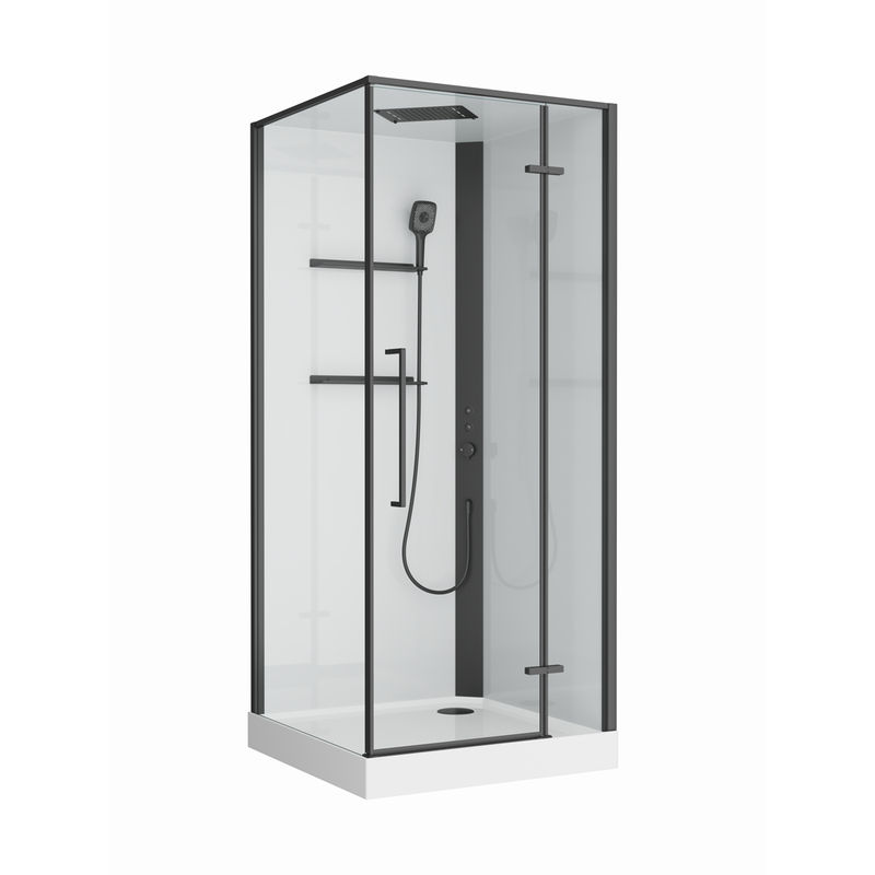 Душевая кабина BelBagno UNO-CAB-A-1-90-C-NERO-Bi-TOP-R правая
