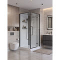Душевая кабина BelBagno UNO-CAB-A-1-90-C-NERO-Bi-TOP-R, правая