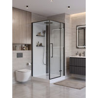 Душевая кабина BelBagno UNO-CAB-A-1-90-C-NERO-Bi-TOP-R правая — 1