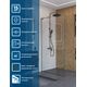 Душевая перегородка BelBagno UNO-L-1-TB-100-C-GM