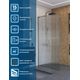 Душевая перегородка BelBagno UNO-L-1-TB-100-FL-GM