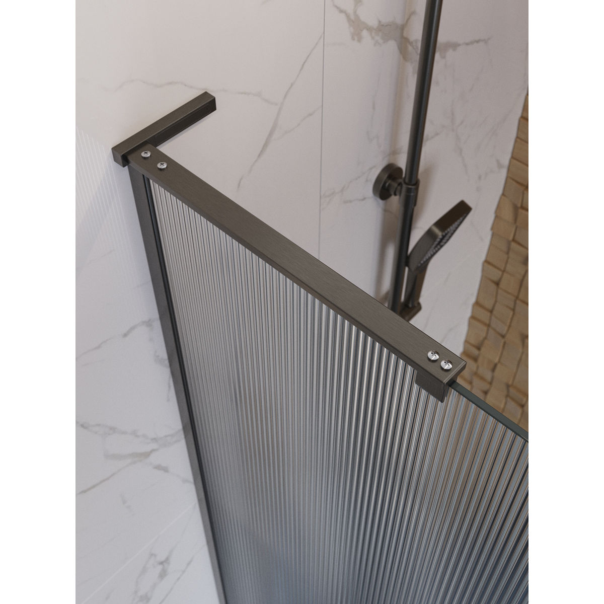 Душевая перегородка BelBagno UNO-L-1-TB-100-FL-GM