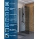 Душевая перегородка BelBagno UNO-L-1-TB-100-GR-GM