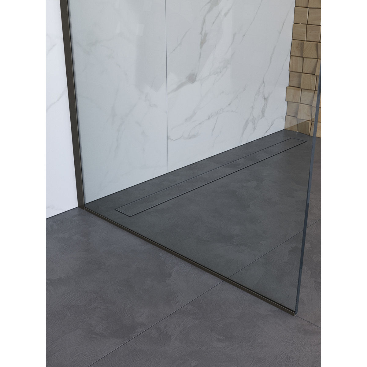 Душевая перегородка BelBagno UNO-L-1-TB-110-C-GM