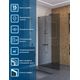 Душевая перегородка BelBagno UNO-L-1-TB-110-GR-Cr