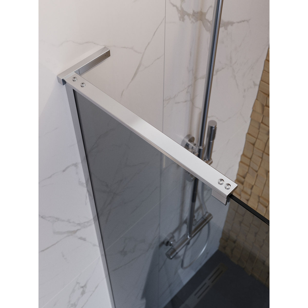 Душевая перегородка BelBagno UNO-L-1-TB-110-GR-Cr