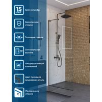Душевая перегородка BelBagno UNO-L-1-TB-80-C-GM — 2