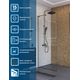 Душевая перегородка BelBagno UNO-L-1-TB-80-C-GM