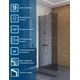 Душевая перегородка BelBagno UNO-L-1-TB-80-GR-Cr