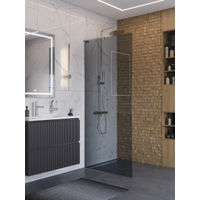 Душевая перегородка BelBagno UNO-L-1-TB-80-GR-Cr — 4