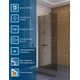 Душевая перегородка BelBagno UNO-L-1-TB-90-BR-Cr
