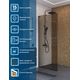 Душевая перегородка BelBagno UNO-L-1-TB-90-BR-GM