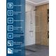 Душевая перегородка BelBagno UNO-L-1-TB-90-C-Cr