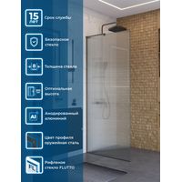 Душевая перегородка BelBagno UNO-L-1-TB-90-FL-GM — 2