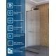 Душевая перегородка BelBagno UNO-L-1-TB-90-FL-GM