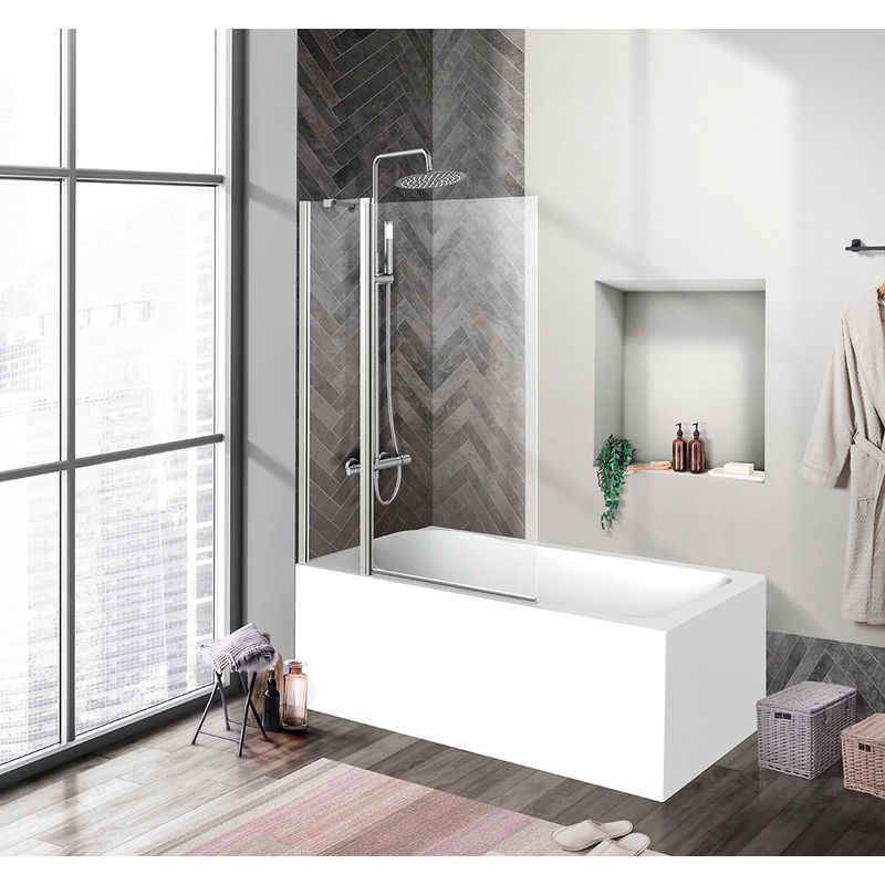 Шторка на ванну BelBagno UNO-V-11-100/150-C-Cr