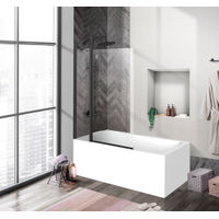 Шторка на ванну BelBagno UNO-V-11-100/150-C-NERO — 1