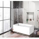 Душевая шторка на ванну BelBagno UNO-V-2-100/150-C-Cr