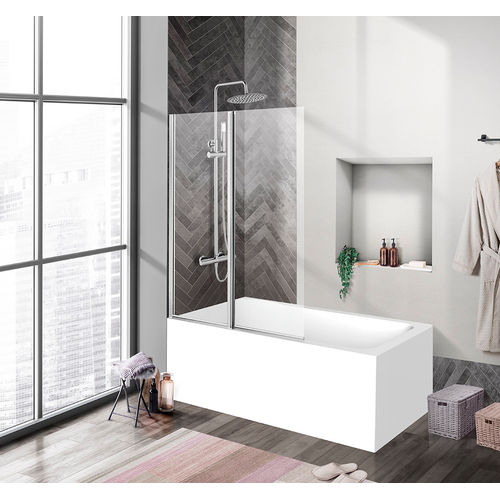Шторка на ванну BelBagno UNO-V-2-120/150-C-Cr
