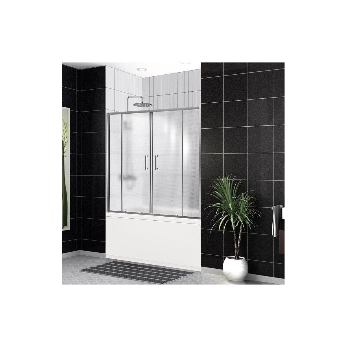 Душевая шторка на ванну BelBagno UNO-VF-2-170/145-P-Cr