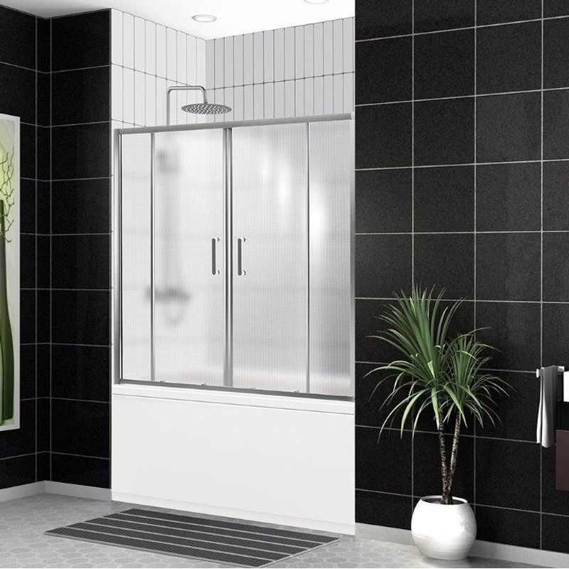 Шторка на ванну BelBagno UNO-VF-2-170/145-P-Cr