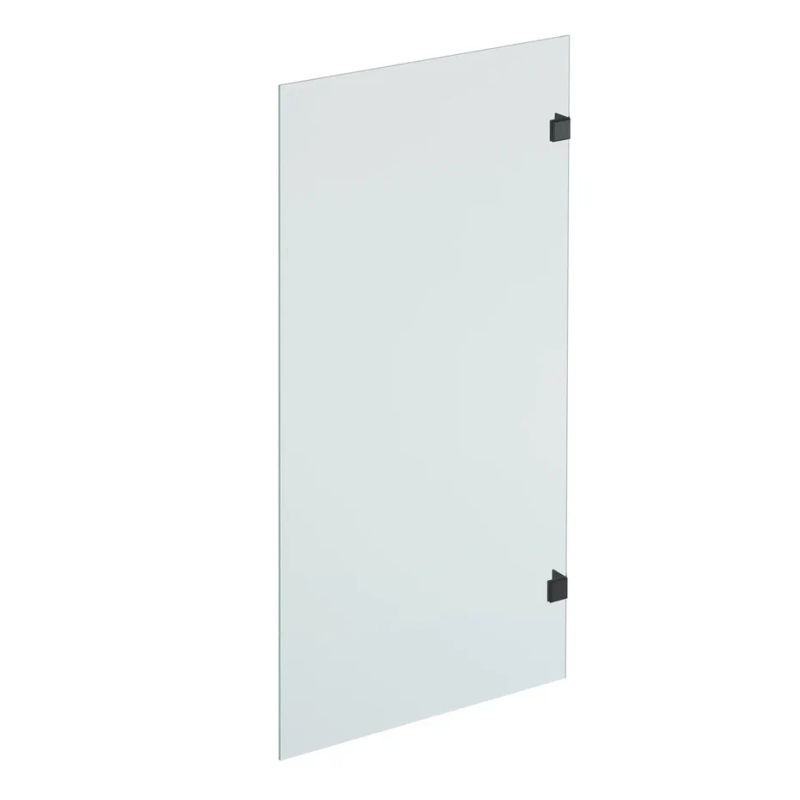 Шторка на ванну Benetto стационарная 1400×700 BEN-405_BL_C черный + прозрачное стекло