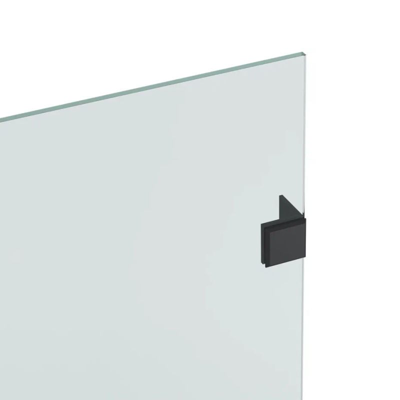 Шторка на ванну Benetto стационарная 1400×700 BEN-405_BL_C черный + прозрачное стекло