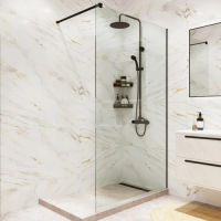 Душевая перегородка Benetto Walk In 2000х1000 BLACK — 3