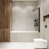 Шторка на ванну Benetto Wide Open 1500×700 / BEN_802_BL_C черный + прозрачное стекло — 6