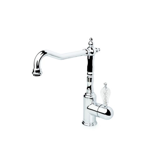 Смеситель для кухни BOHEME Tradizionale Chromo 103-CRST с ручкой Cristal